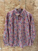Vintage Alan Flusser Long Sleeve Paisley Ugly Crazy Shirt - Size XL